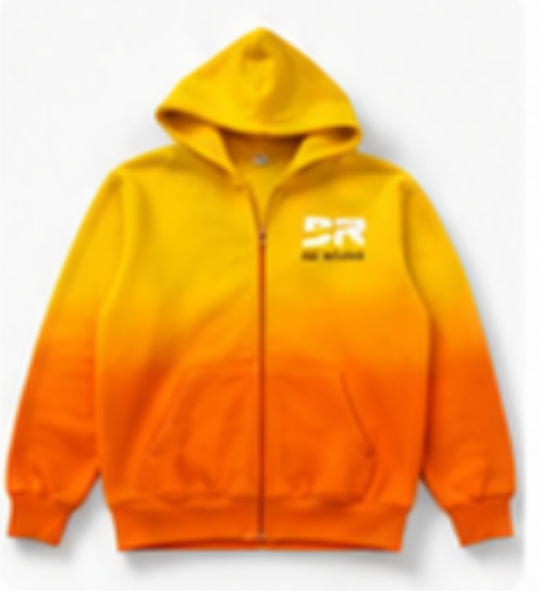 Zakistuff Sunset Gradient Zip Hoodie & Shorts Set