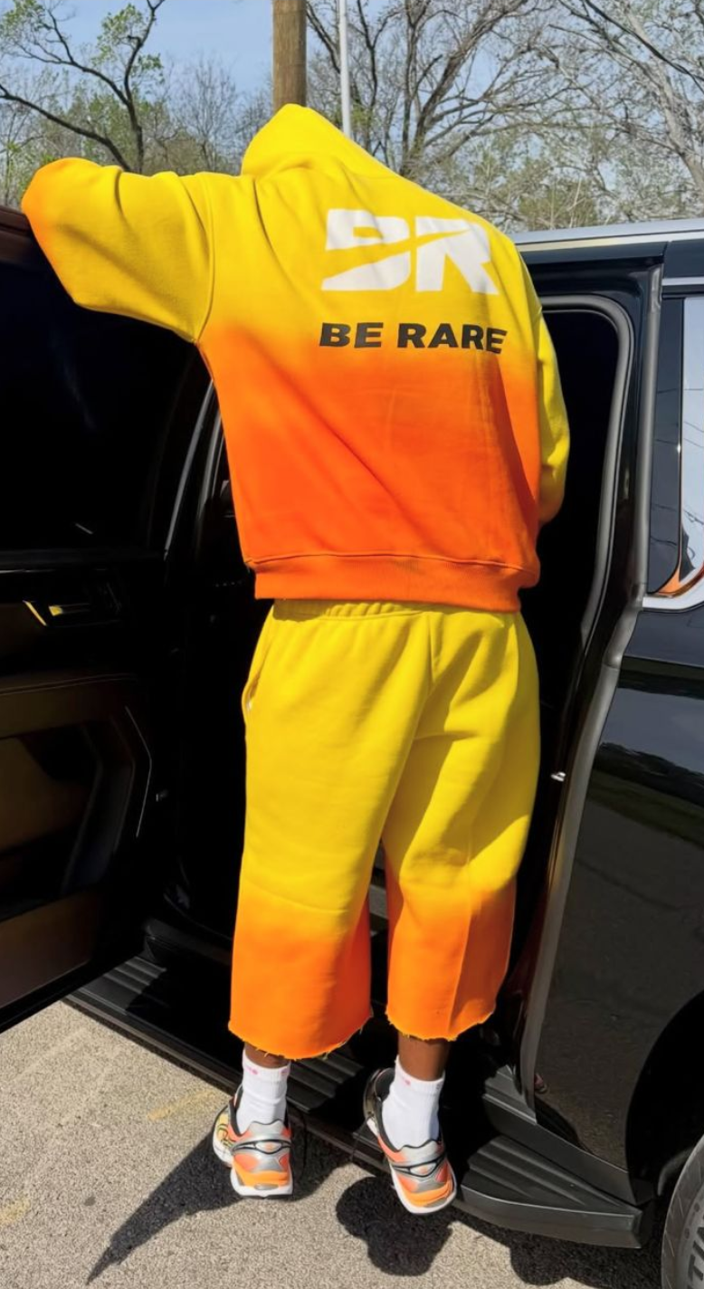Zakistuff Sunset Gradient Zip Hoodie & Shorts Set